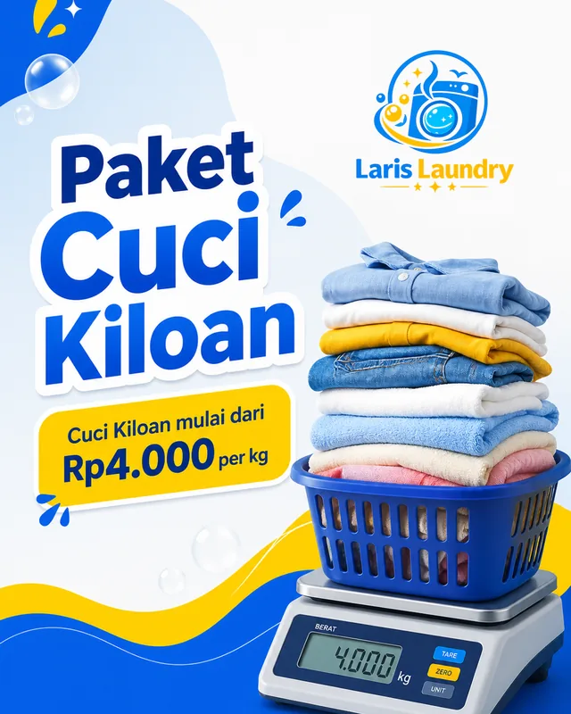 Contoh konten promo Instagram Laris Laundry buatan KontenFeed